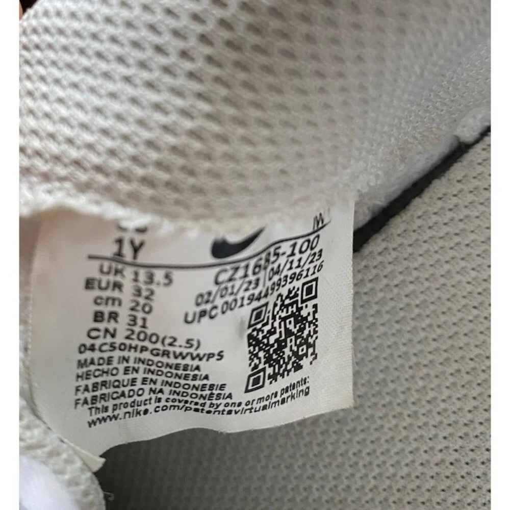 Nike Air Force 1 White Kids Model CZ1685-100 Size 1Y Swoosh Good Condition - Picture 7 of 7